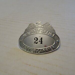 US Post Office #24 Letter Carrier Hat Badge - Pin - Vintage Pin